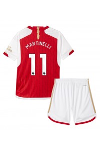 Arsenal Gabriel Martinelli #11 Jalkapallovaatteet Lasten Kotipeliasu 2023-24 Lyhythihainen (+ Lyhyet housut)